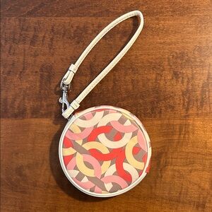 Coach Waverly Optic Art Round Change Purse/Wristlet